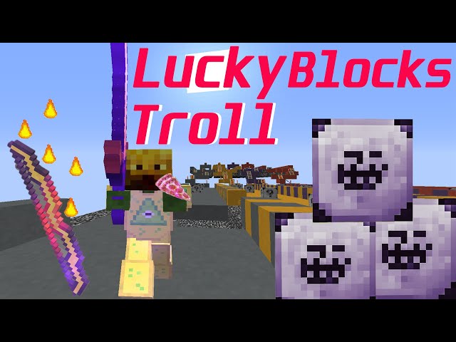 Troll Lucky Block Mod (1.8.9) - Illuminati, Giant Troll Faces 