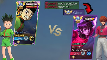 DYRROTH GON vs OROCHI DYRROTH Trashtalker 1v1 HE UNDERESTIMATE ME TOO MUCH💀