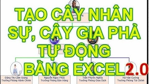 Phần mềm Tạo Cây Nhân Sự - Cây Gia Phả 2.0 bằng Excel