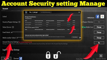 account security setting manage trusted device pubg/bgmi | authorized login methods now support