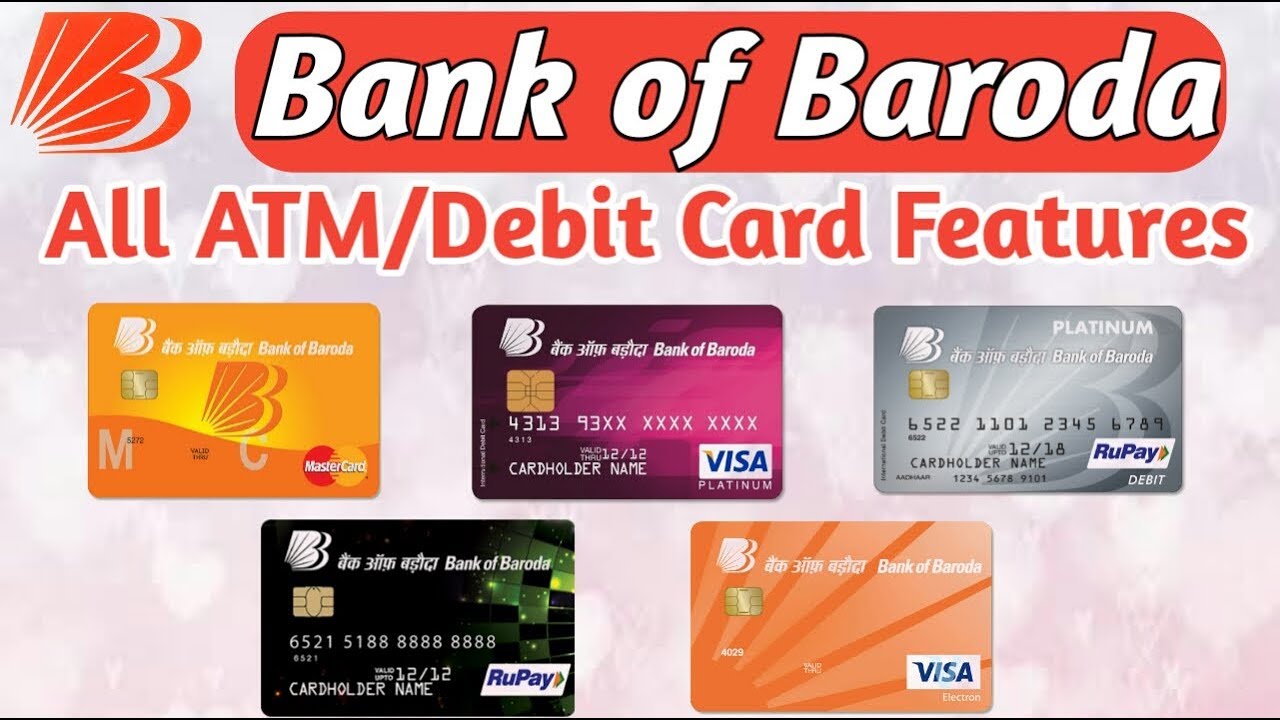 Bank Of Baroda Atm Debit Card Features Visa Rupay Master Card