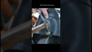 a special process of making handmade hiking boots for one person