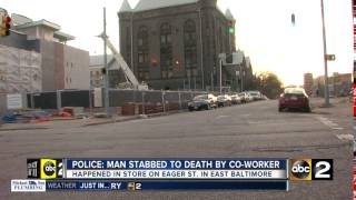 Police looking for man who stabbed coworker to death