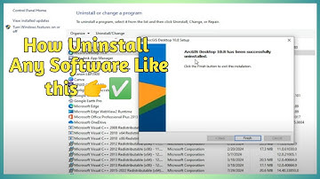 How to Uninstalling ArcGIS / Uninstall Any Software In PC