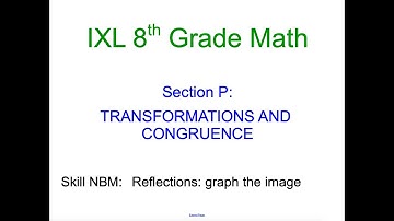 IXL P.11 8th Grade Math Reflections: graph the image (NBM)