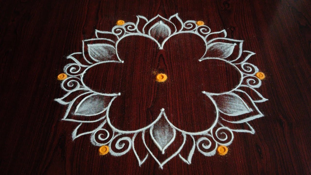 2 beautiful daily kolams ⚛️ (5×3) dot's....