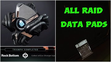 Exo Stranger Logs destiny 2/Deep Stone Crypt Raid Data Pads/Rock bottom triumph guide