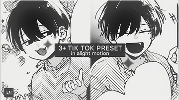 3+ TIK TOK PRESET EDIT IN ALIGHT MOTION + QR CODE