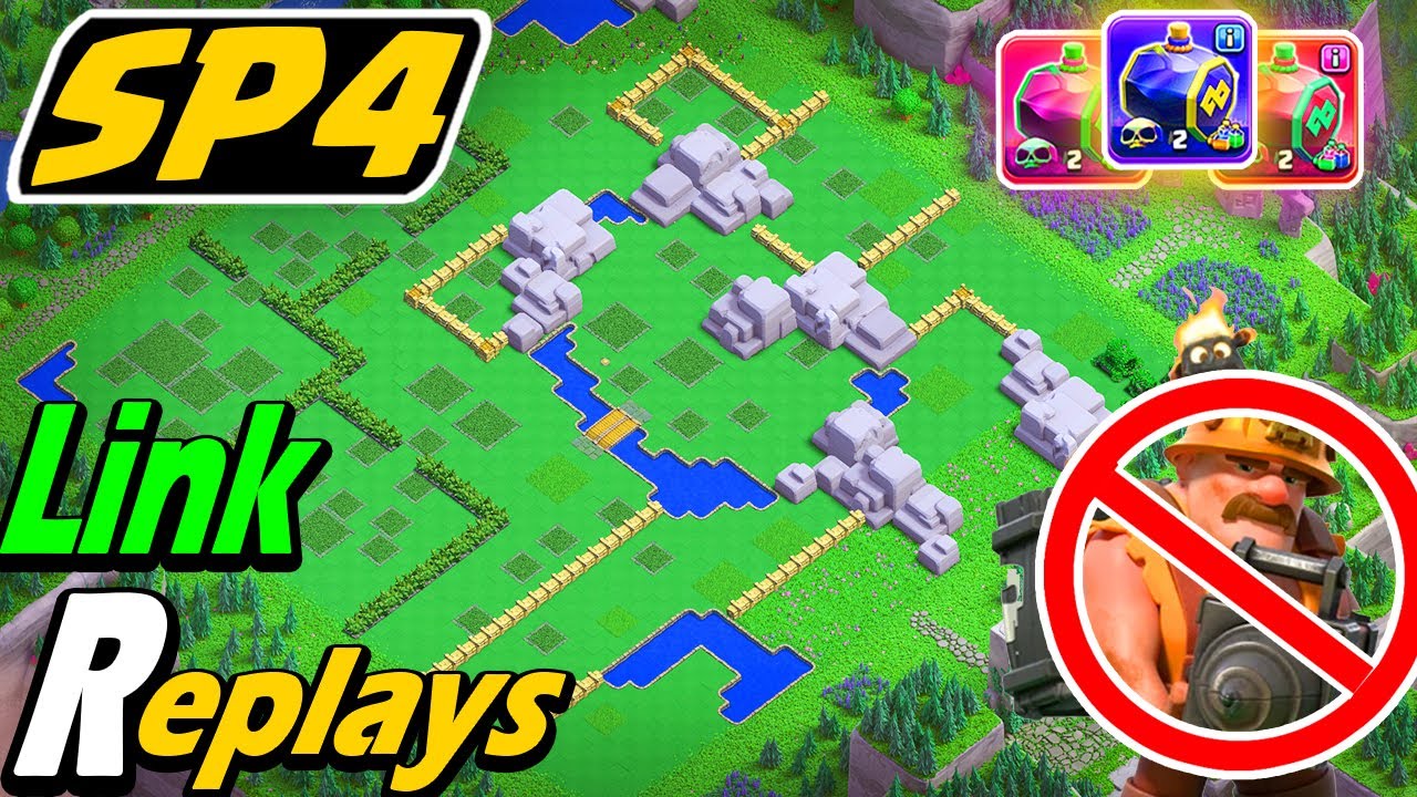 COC Best New Skeleton Park 4 Base LINK! ANTI SUPER MINER +REPLAYS Capital Peak Base, Clash of Clans