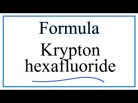 Video: Care este formula pentru Krypton?