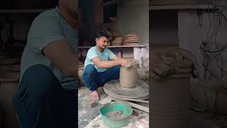 How to make clay shanti pipe on the electric wheel/tree lagaane ka mitti ka pipe.