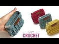 محفظه كروشيه بغرز مجسمه سهله وبسيطه crochet wallet