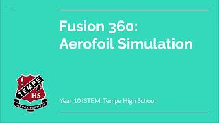 Autodesk CFD   Aerofoil Simulation
