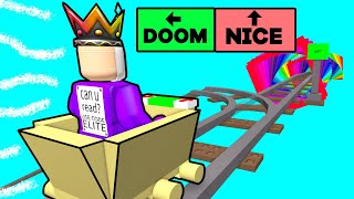 I Have To PICK ONE Track On Roblox Cart Ride