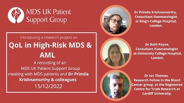 Understanding QoL (Quality of life) in High-Risk MDS & AML