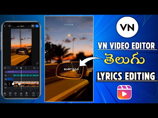 Instagram trending telugu Lyrics video editing | VN video editing class=