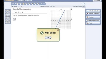How to Graph a Line in MyMathLab