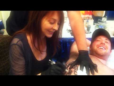 Cassandra Peterson Inking A Fan's Elvira Tattoo!