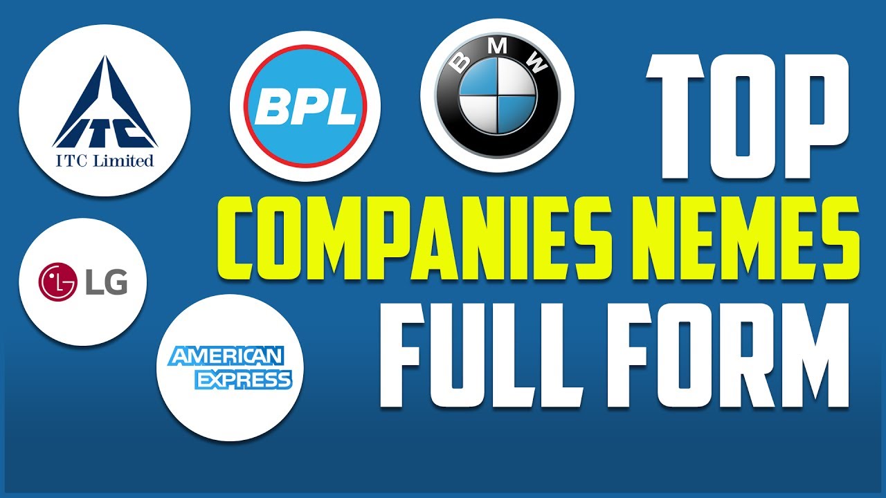 Top Companies full names and foundation years. YouTube