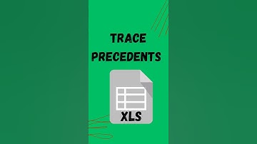 trace precedents and dependents in excel | #shorts