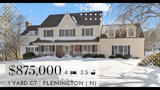Stunning Colonial Home Nestled in Beautiful Flemington NJ - 4 bed 2.5 baths offered at $875,000.