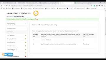 GEM UPDATE e-Invoice Declaration