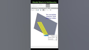 Model stairs with solidworks #solidworkscad #stairs