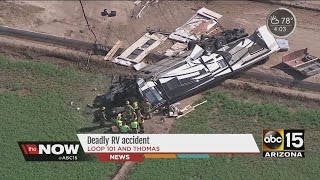 Wife watches husband crash RV