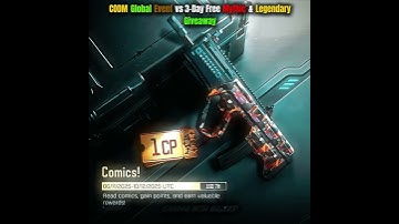 CODM Global Event vs 3-Day Free Mythic & Legendary Giveaway