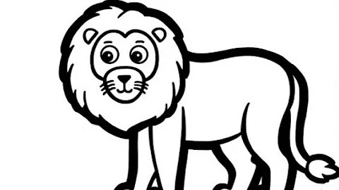 Lion Drawing, Painting and Coloring for Kids & Toddlers | Drawing Basics #219