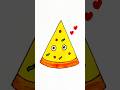 How to Draw a Cute Pizza 🍕 | Easy Step-by-Step Drawing for Kids #pizzadrawing #drawingforkids