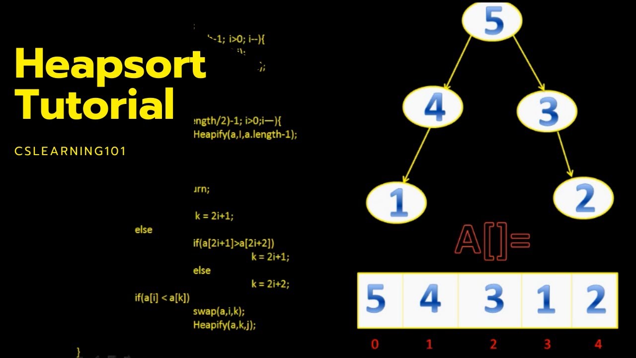 Write a program in c language to implement heap sort