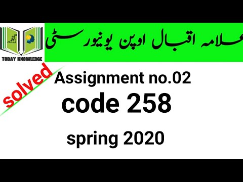 solved assignment spring 2020