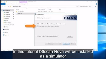 Installation and Setting up a Simulator - ISIscan Nova