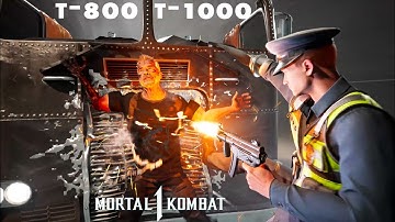 Mortal Kombat 1 - T-1000 Terminates T-800 with All Brutalities & Fatalities!