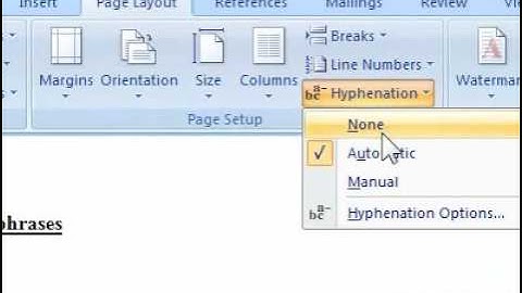 How to turn on hyphenation for a document