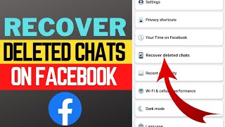 How to recover deleted chats on Facebook Messenger?