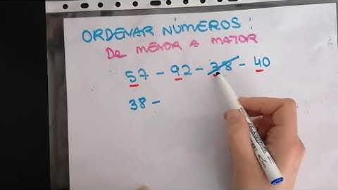 Ordenar números de menor a mayor