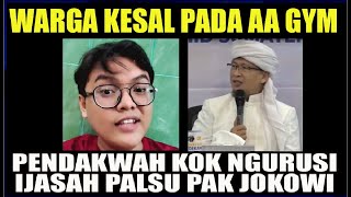 Download Lagu WARGA KESAL PADA AA GYM yang ngurusi SOAL HISAB IJASAH PALSU PAK JOKOWI !! MP3