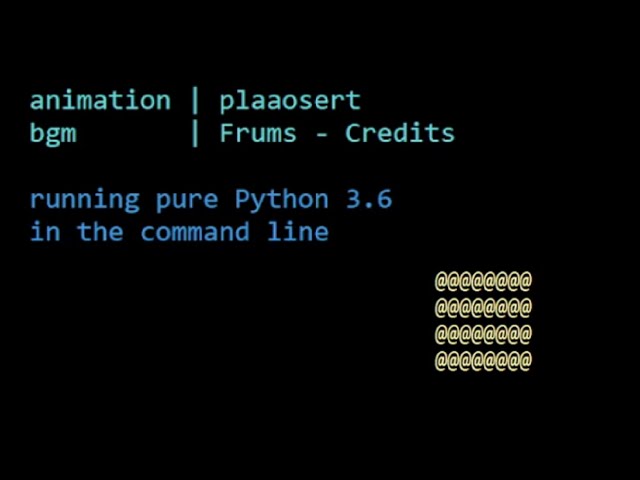 Frums - Credits EX: Original animation in command line class=
