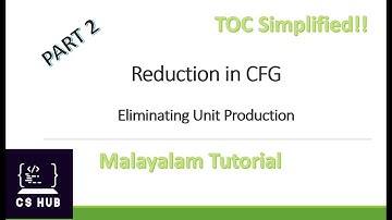 Reduction of CFG |Part 2 | Eliminating Unit Production