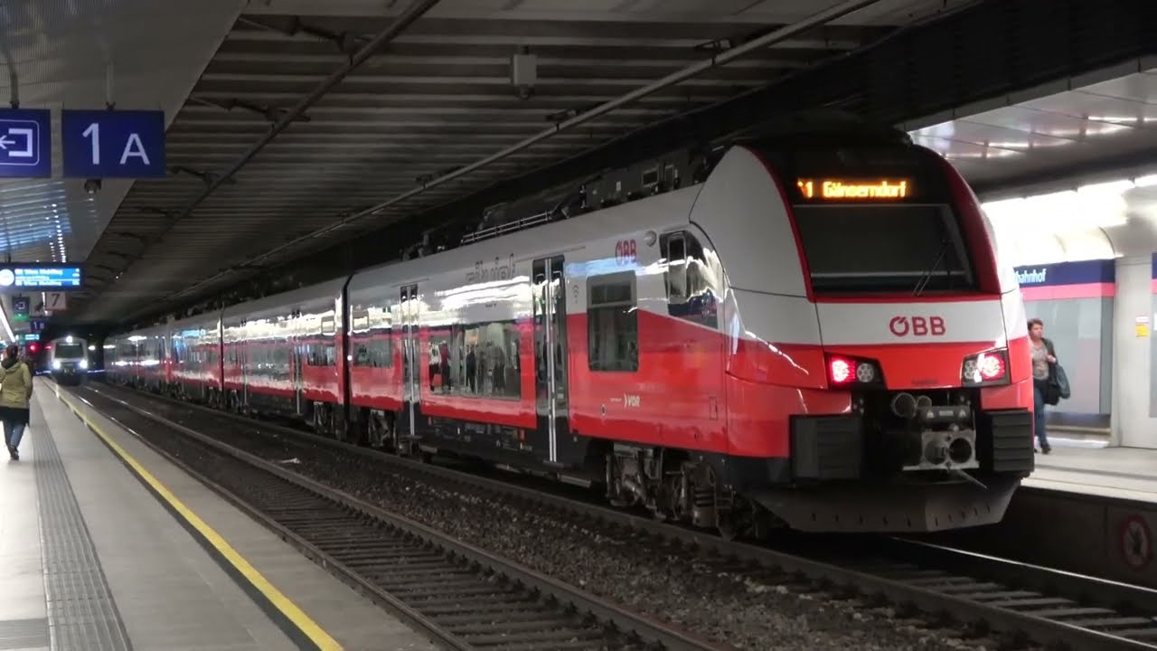Bahnverkehr in Wien Hauptbahnhof S Bahn |ÖBB 1116 |ÖBB 4020 |ÖBB 6020 |ÖBB Cityjet |ÖBB Cityshuttle