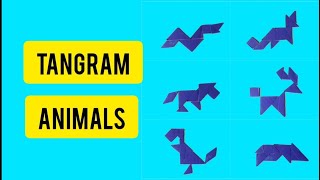 Learn Tangram animals | Lion, Deer, Fox, Dinosaur, Snake, Pig | Tangram puzzle | Playful DNA