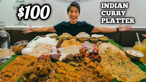 $100 Indian Curry Platter! | Ultimate Indian Curry Food Mukbang! | Little India Singapore!