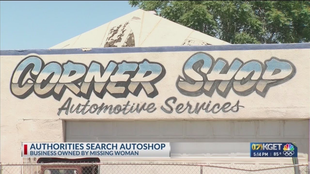 Authorities search auto shop for missing woman - YouTube