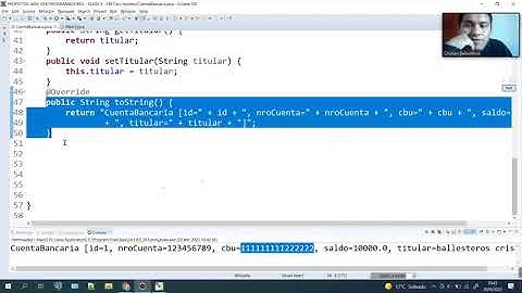 Clase 9 (7) Como crear metodos return void dentro de una Clase en JAVA CuentaBancari depisitar extra