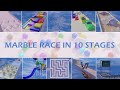 Marble race 3d in 10 stages  10 colors marble race tournament  uncle bee tv