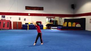 6 yr old kid gymnast - Level 2 boys Hot Shots Gymtowne Gymnastics Floor Routine Practice