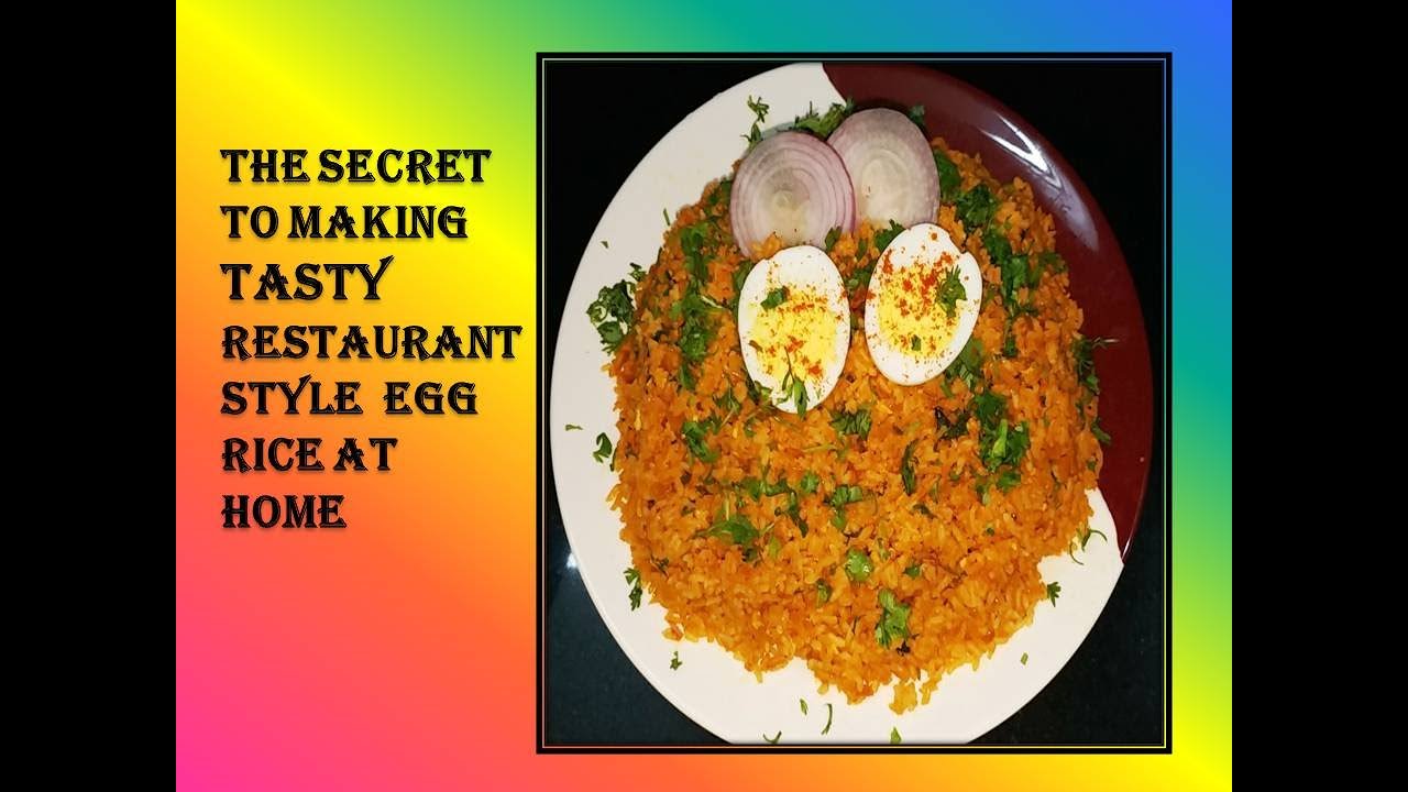 How to make Egg Rice/ Quick and Easy Restaurant Style Egg Rice at home