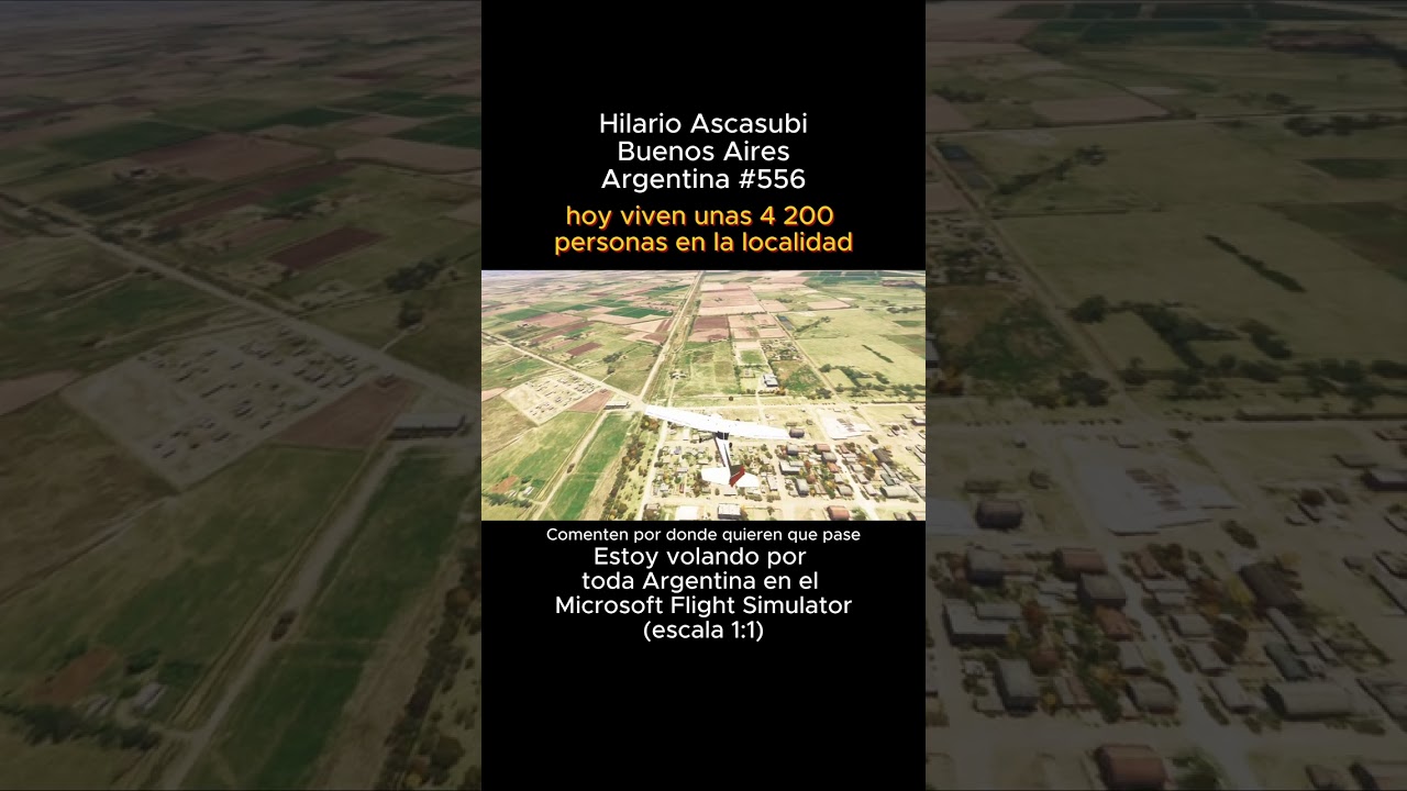 Hilario Ascasubi, Buenos Aires desde el Microsoft Flight Simulator #hilarioascasubi #buenosaires
